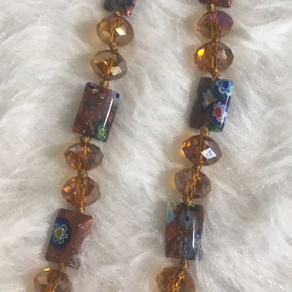 “MILLEFIORIl” Vintage Multicoloured Venetian Glass Necklace. - Picture 5 of 9